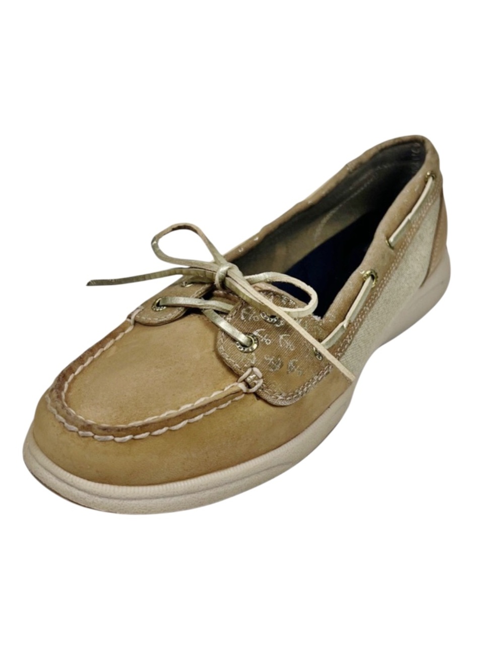 Sperry Women's Top Sider Tan Leather Boat Shoe Sz 8.5